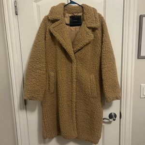 Lucky Brand Tan Sherpa Coat
